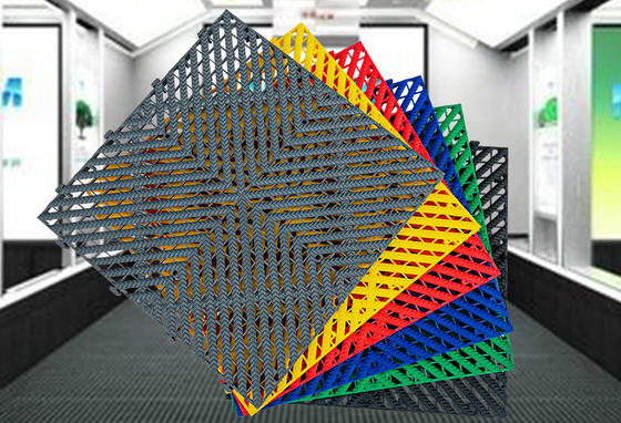 Grelha do chão da lavagem de automóveis PP 40*40*2cm Grid Board Floor Mat Grid Floor Multifunção