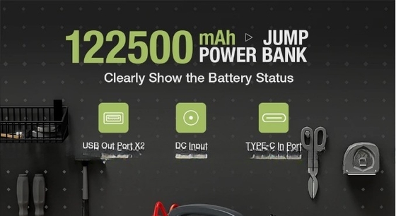 JB10000 10000Amp 64000mAh Car Jump Starter Emergência Automóvel Ferramentas de mão para carregamento rápido