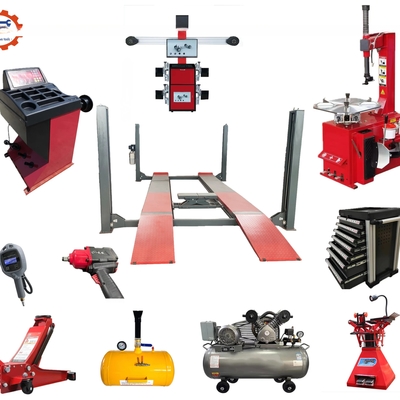 Pedido do cliente 4 Post Car Lift Wheel Alignment Machine Mudança de pneus Balanceador de rodas