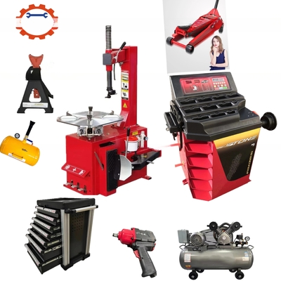 Potência do motor 0.75kw/1.1kw Trocador de pneus e equilibrador de rodas com 10''-22' de fixação