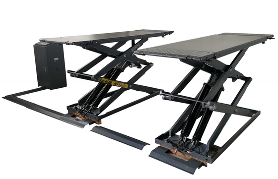 110 mm MIN HEIGHT CE 3.5T Super-finho de tesoura elevador de carro para o transporte de veículos suave