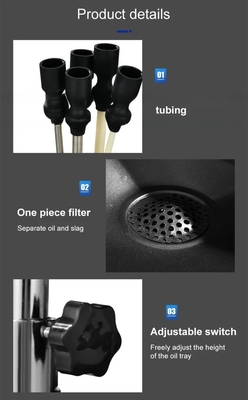 Extractor de óleo de resíduos pneumático portátil de 80L para manutenção de motores de automóveis