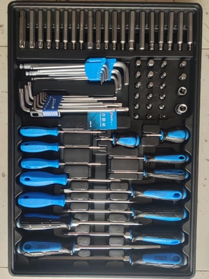 Prata 7 Caixa de Ferramentas Trolley e 5 camada com 323 Pcs CRV durável ferramentas conjuntos de aço Garagem de armazenamento Roller Cabinet