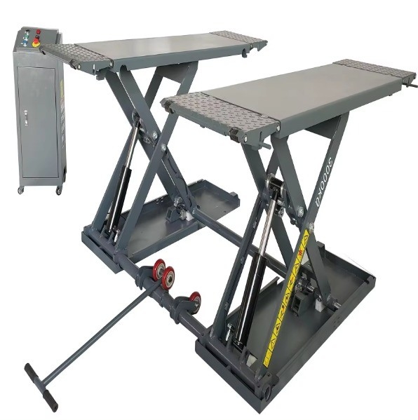 2.2kw Potência do motor Mid Rise Car Scissor Lift 3.5 Ton Low Profile Electric Portable Lift