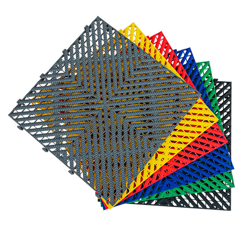Grelha do chão da lavagem de automóveis PP 40*40*2cm Grid Board Floor Mat Grid Floor Multifunção