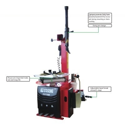 Potência do motor 750W-1100W Trocador de pneus e equilibrador de rodas Combinado para reparação de pneus automotivos