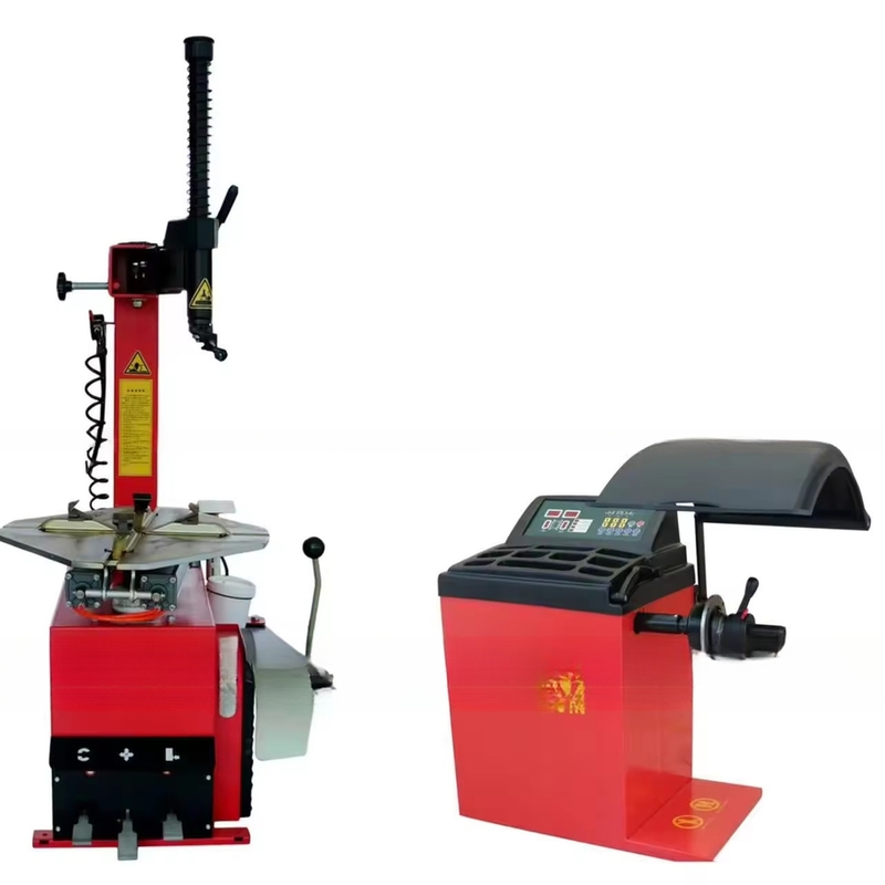 Mudança de pneus de 8 a 10 bar e equilíbrio de rodas Combo Modelo básico com máquina de mudança de pneus